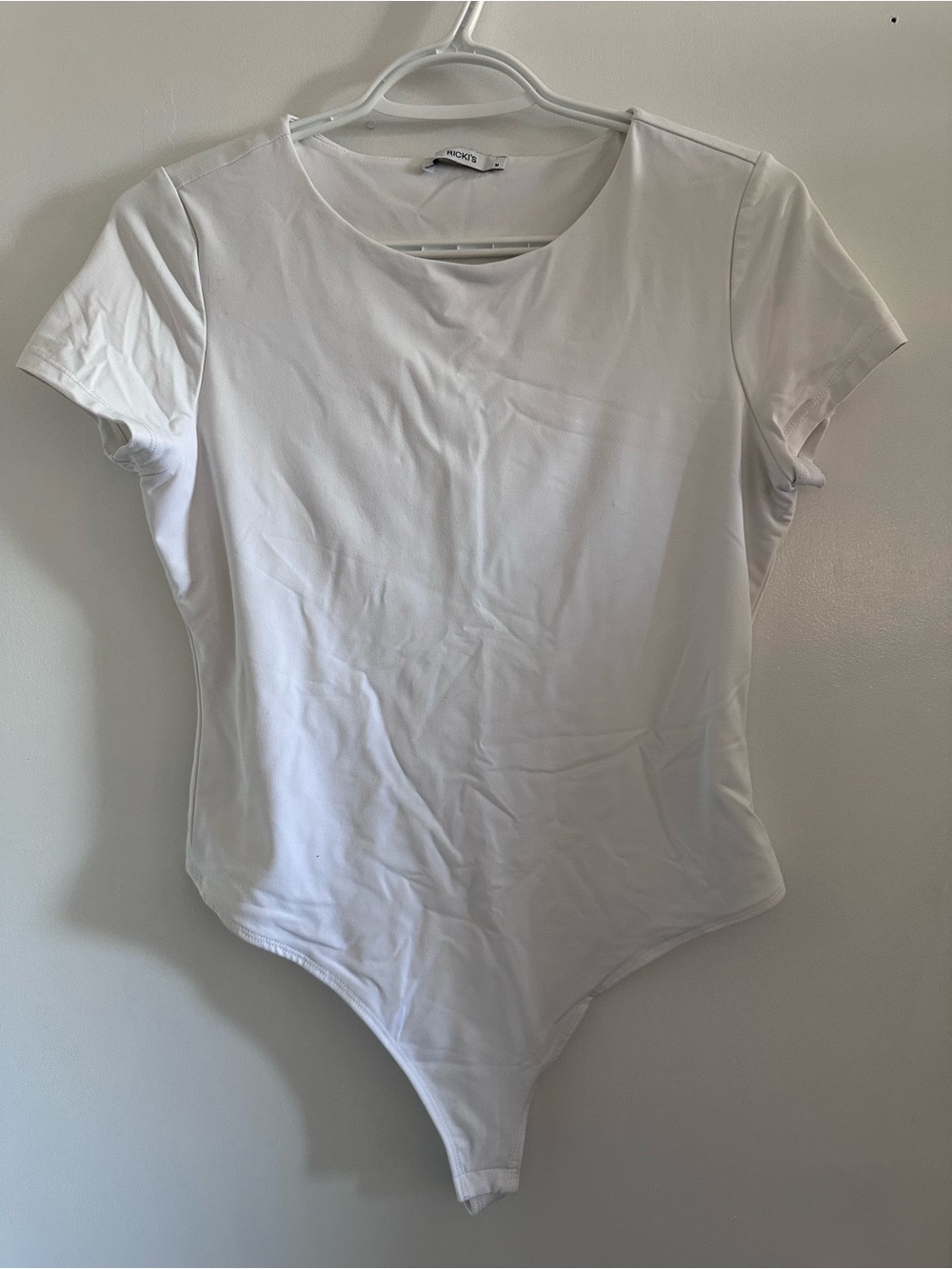 Ricki's White Short-Sleeve Crewneck Bodysuit